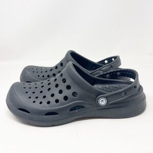 JOYBEES BLACK PLASTIC SLIP SHOES GARDENING BEACH SLIPPERS MENS SZ 9